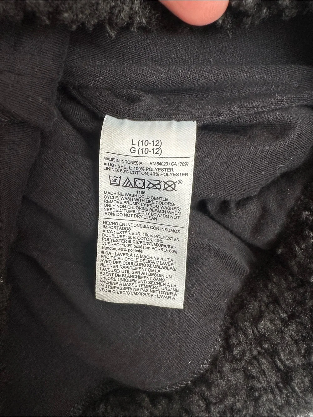 Old Navy Black Sherpa Hooded Vest for Kids